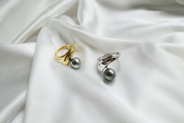 The Wish Tahitian Round Pearl Adjustable Open Ring