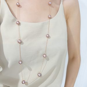 Slide Pearl Rope Necklace