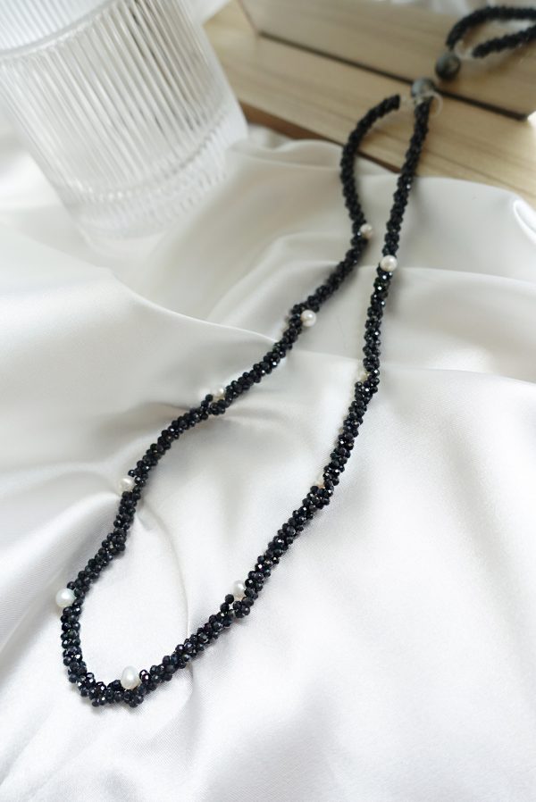 Twisted Spinel & Freshwater Pearl Necklace